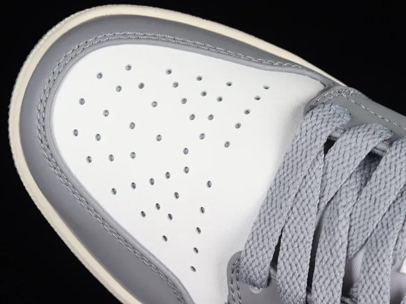 All categories Air Jordan Jordan series basketball shoes Air Jordan 1 Low G version pure original Air Jordan 1 Low "Vintage Grey" AJ1 Joe 1 white gray low-top basketball shoes 553558-053